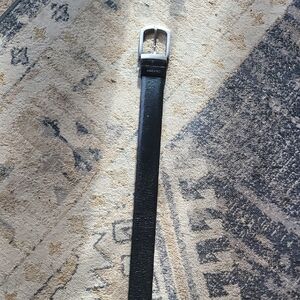 Murano Black Leather Men's Belt